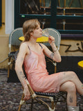 MAZI Pink Shimmer Slip Dress