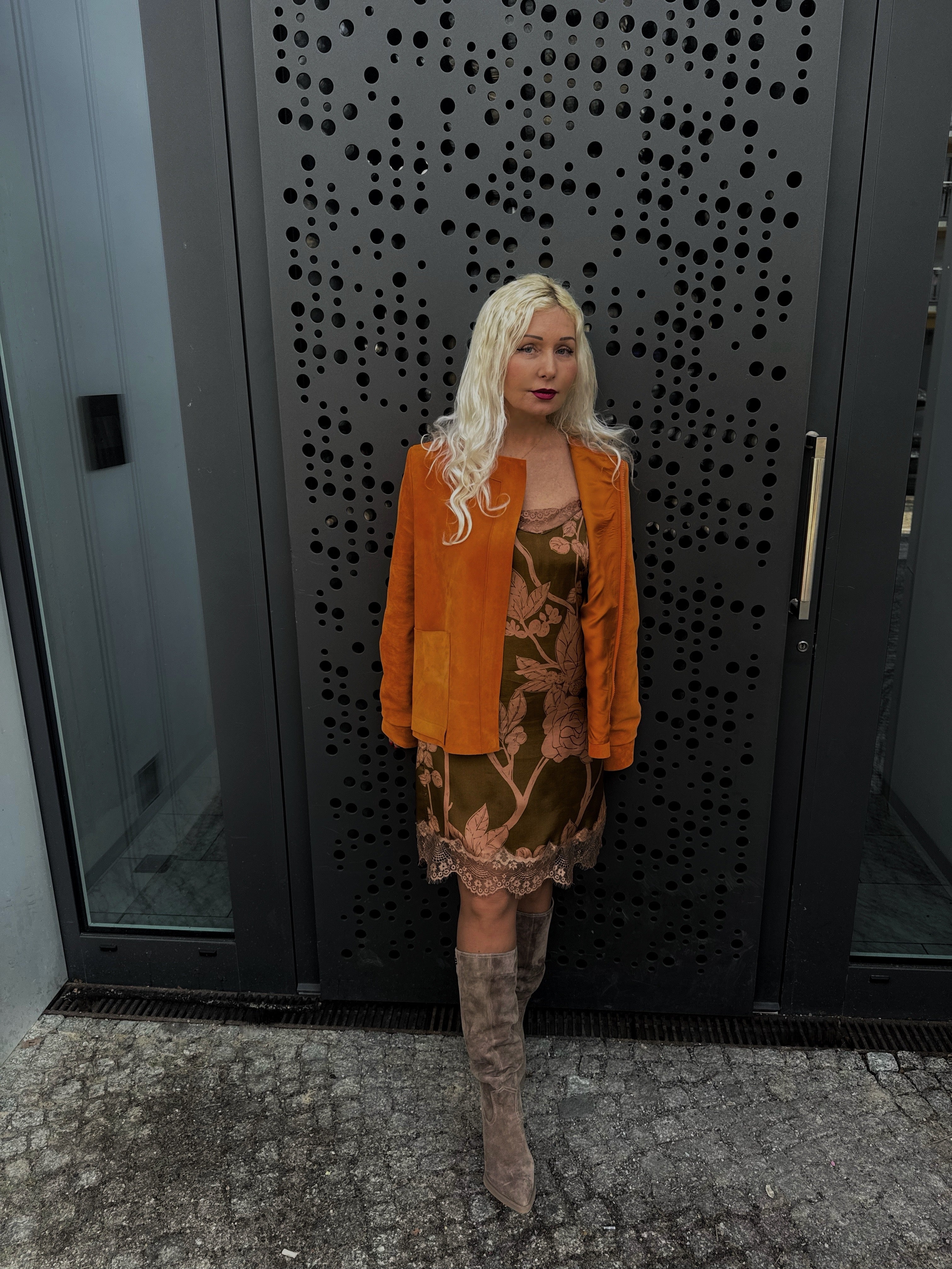 Burnt Orange Suede Jacket