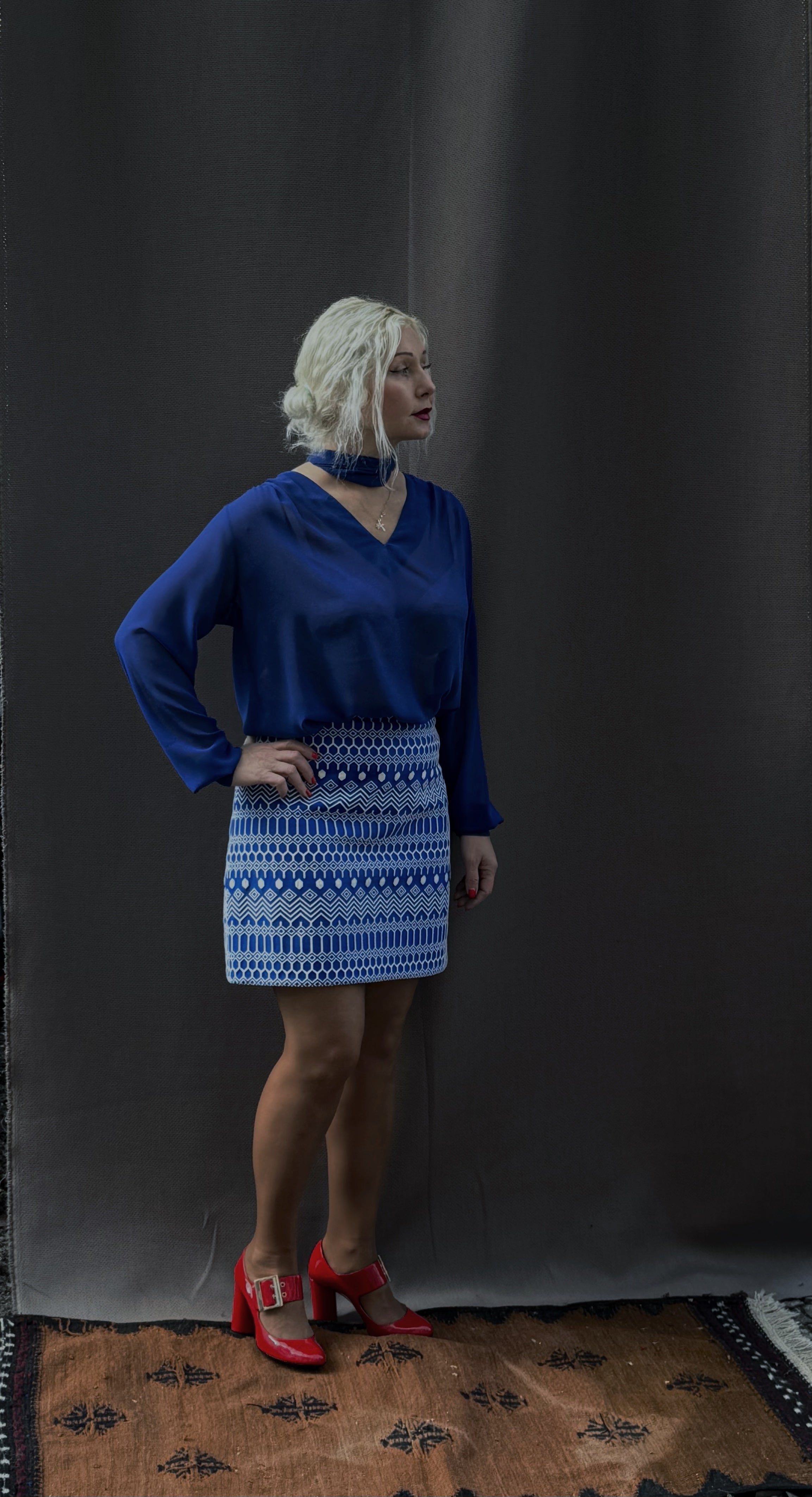 Geometric Print Mini Skirt