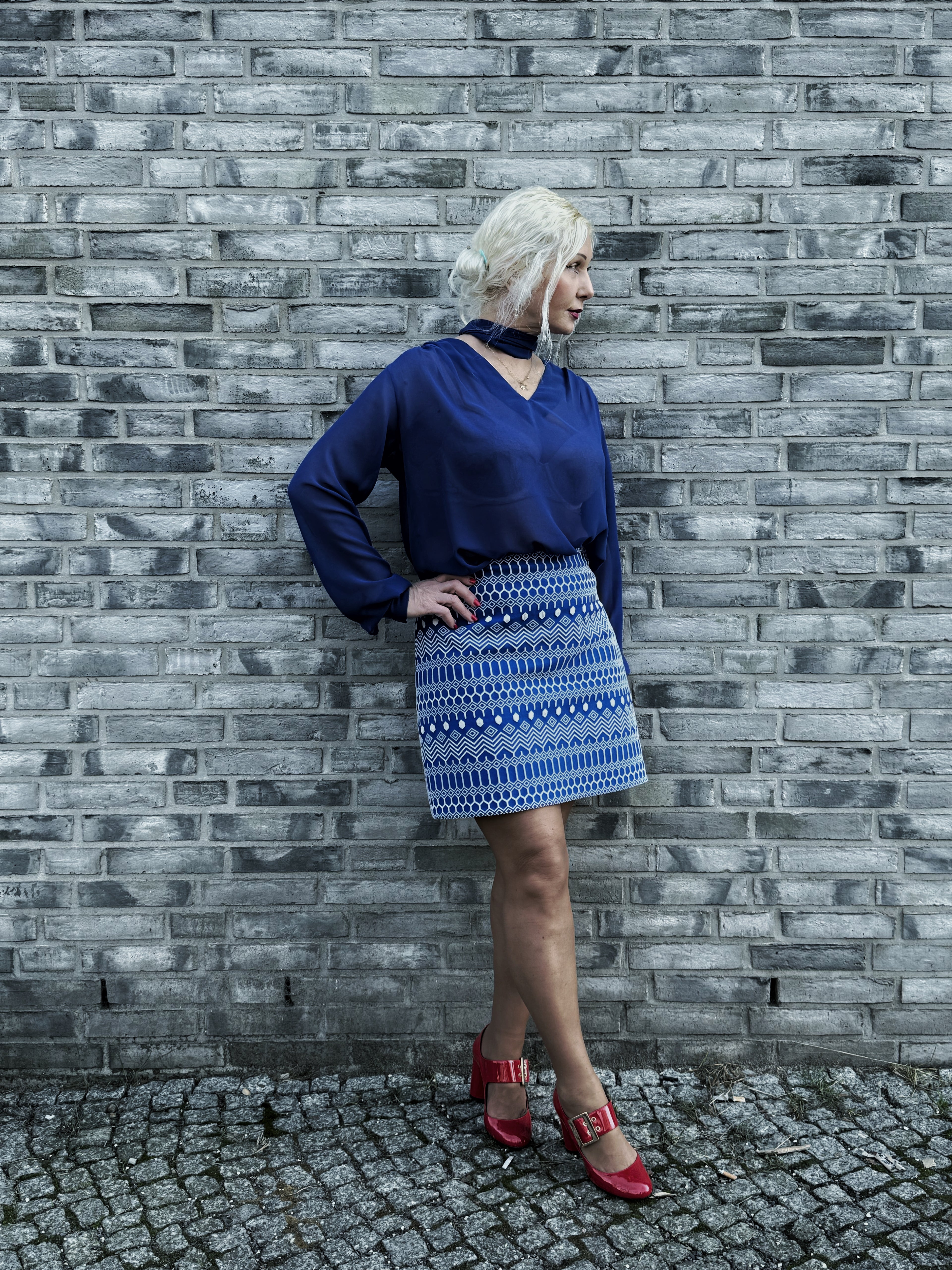 Geometric Print Mini Skirt