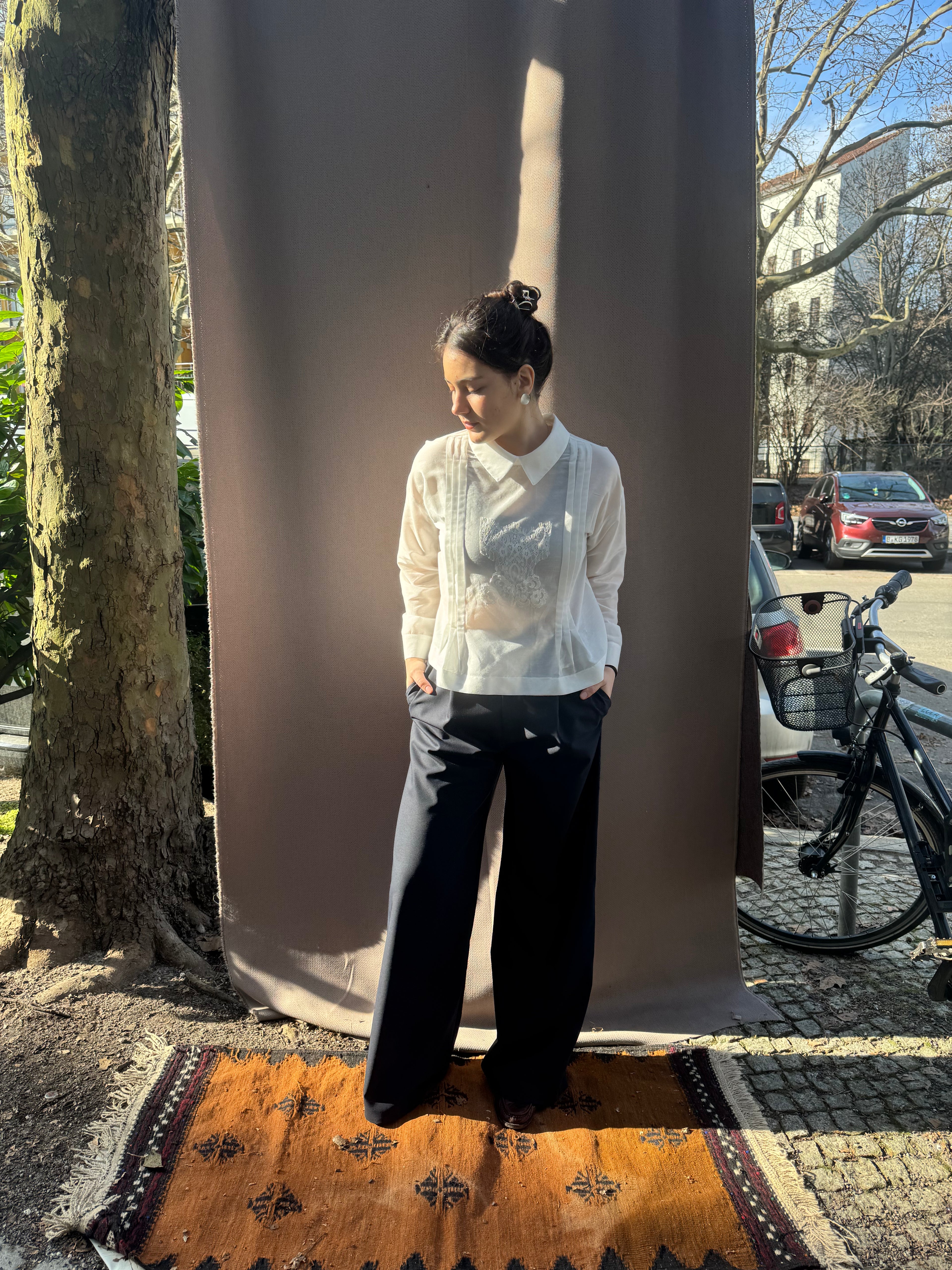 Black Wide-Leg Trousers