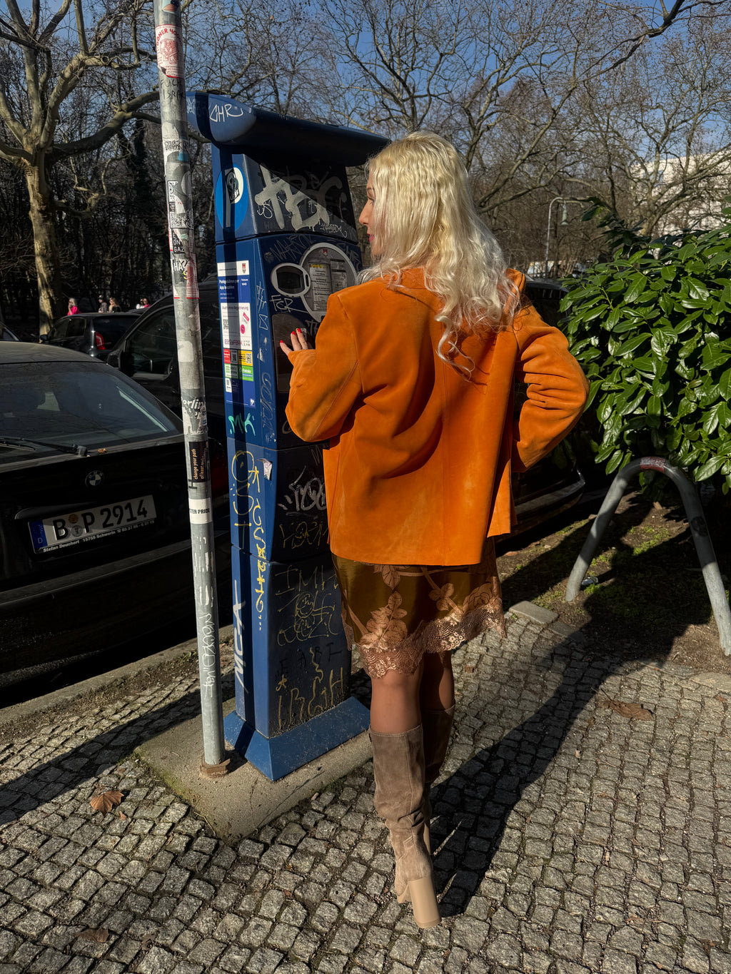 Burnt Orange Suede Jacket