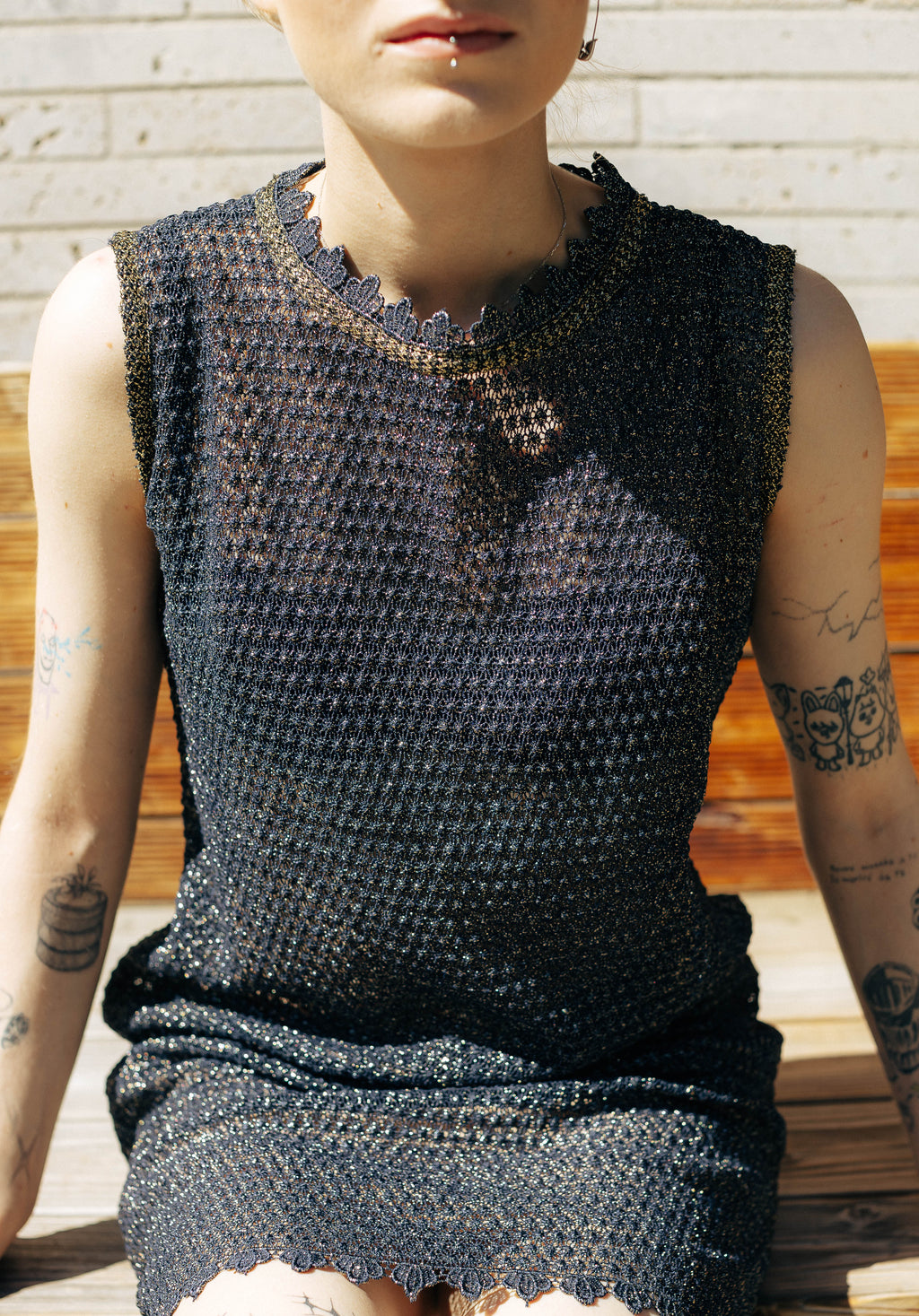 MAZI Midnight Tweed Dress