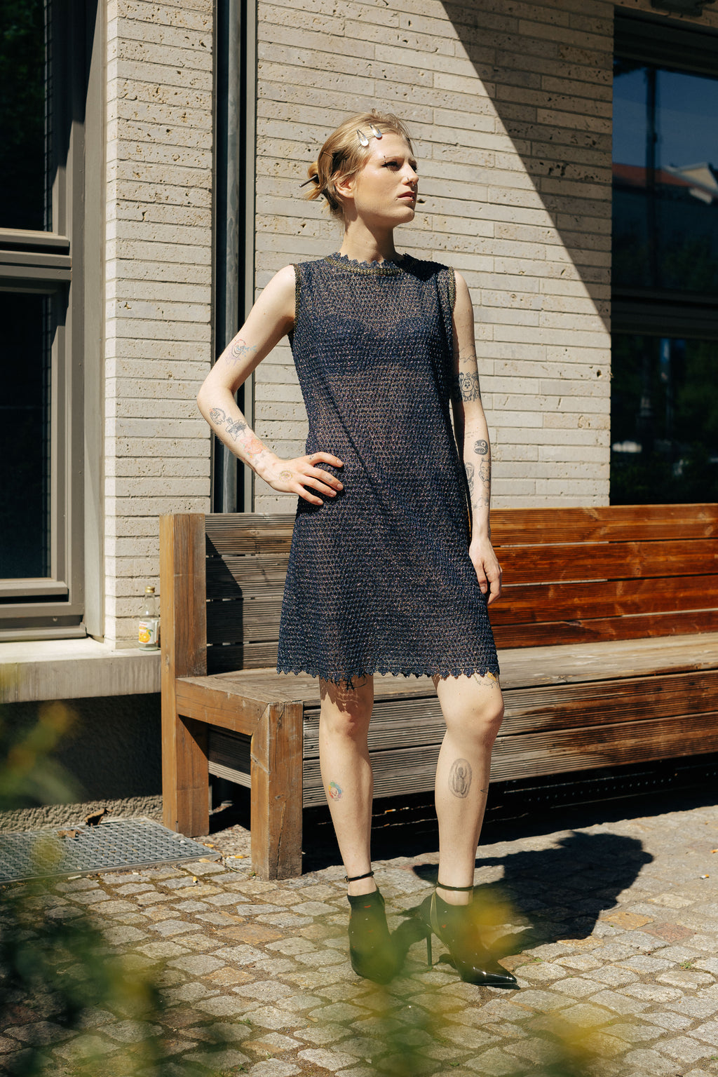 MAZI Midnight Tweed Dress