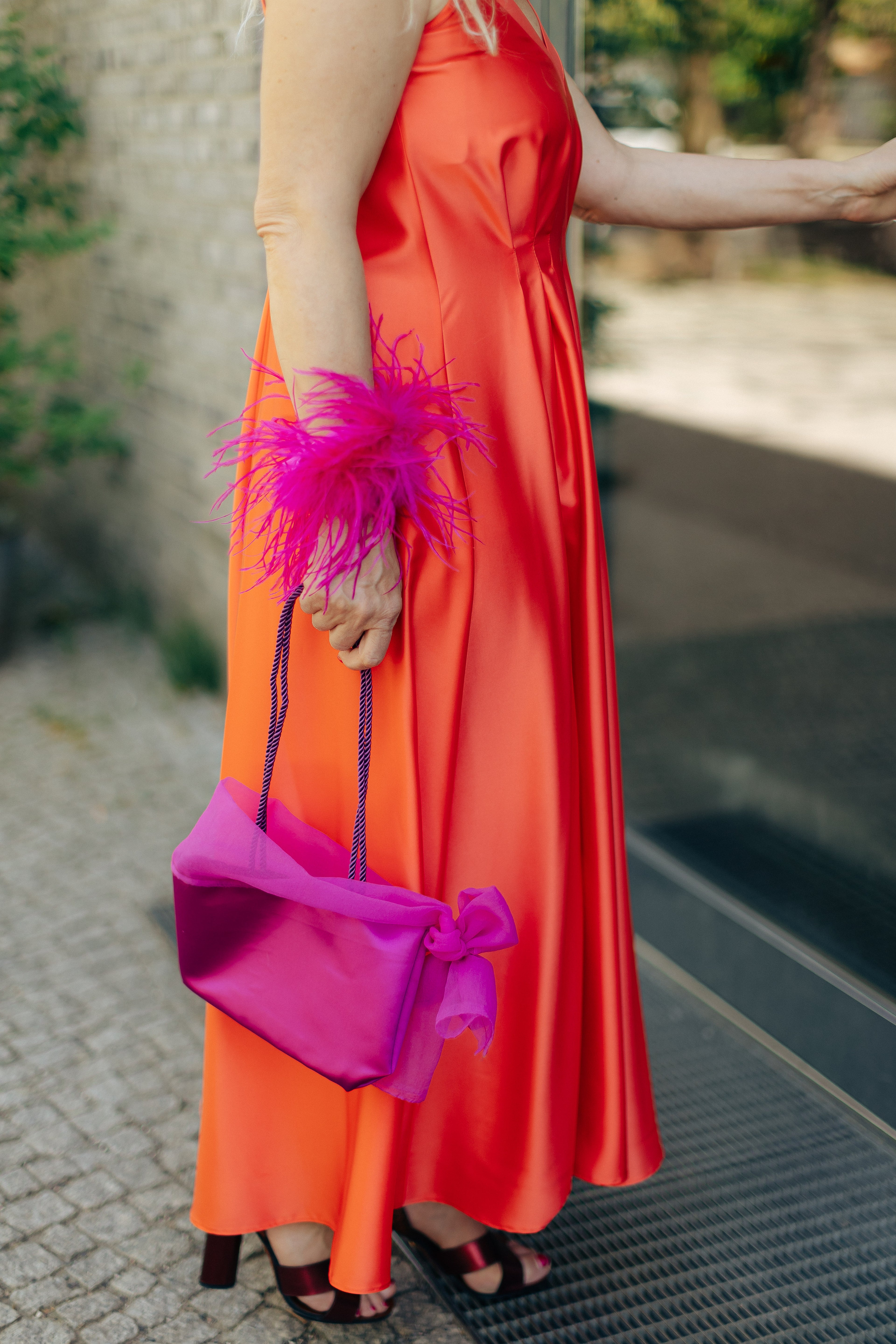 MAZI Terracotta Maxi Slip Dress
