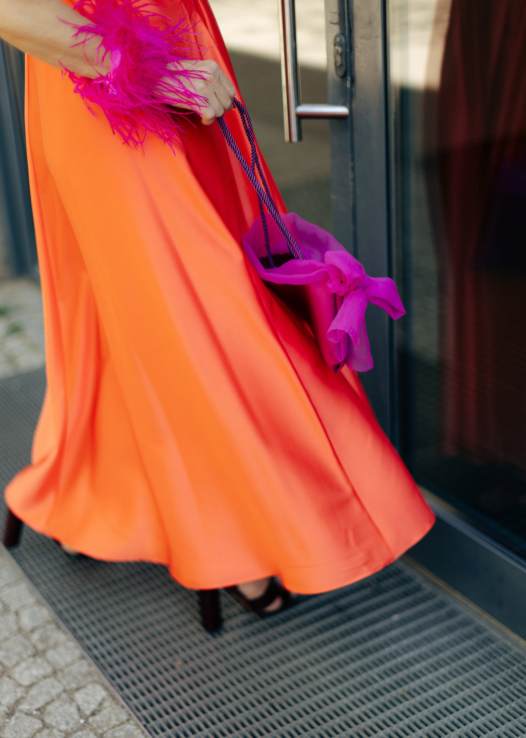 MAZI Terracotta Maxi Slip Dress