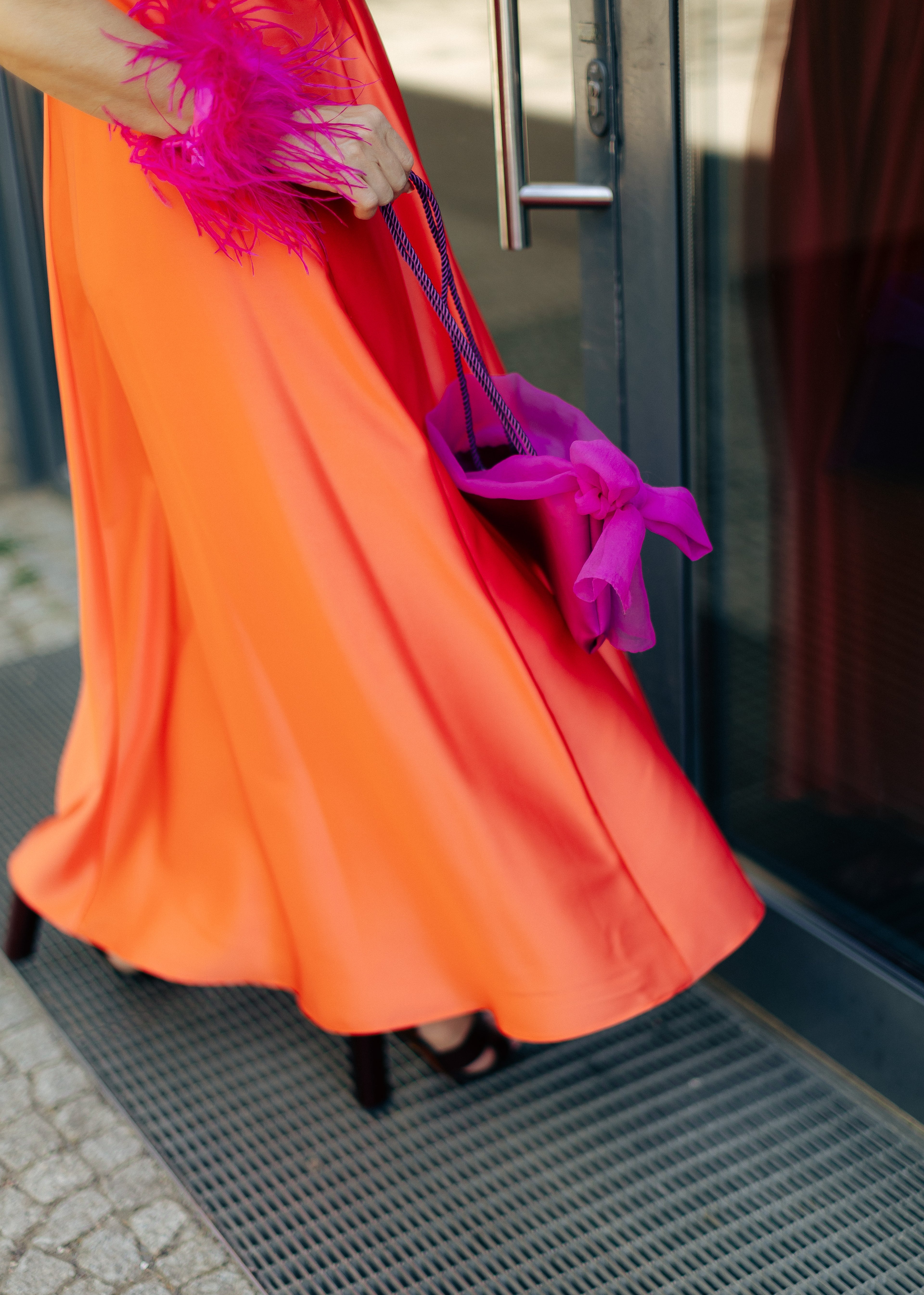 MAZI Terracotta Maxi Slip Dress