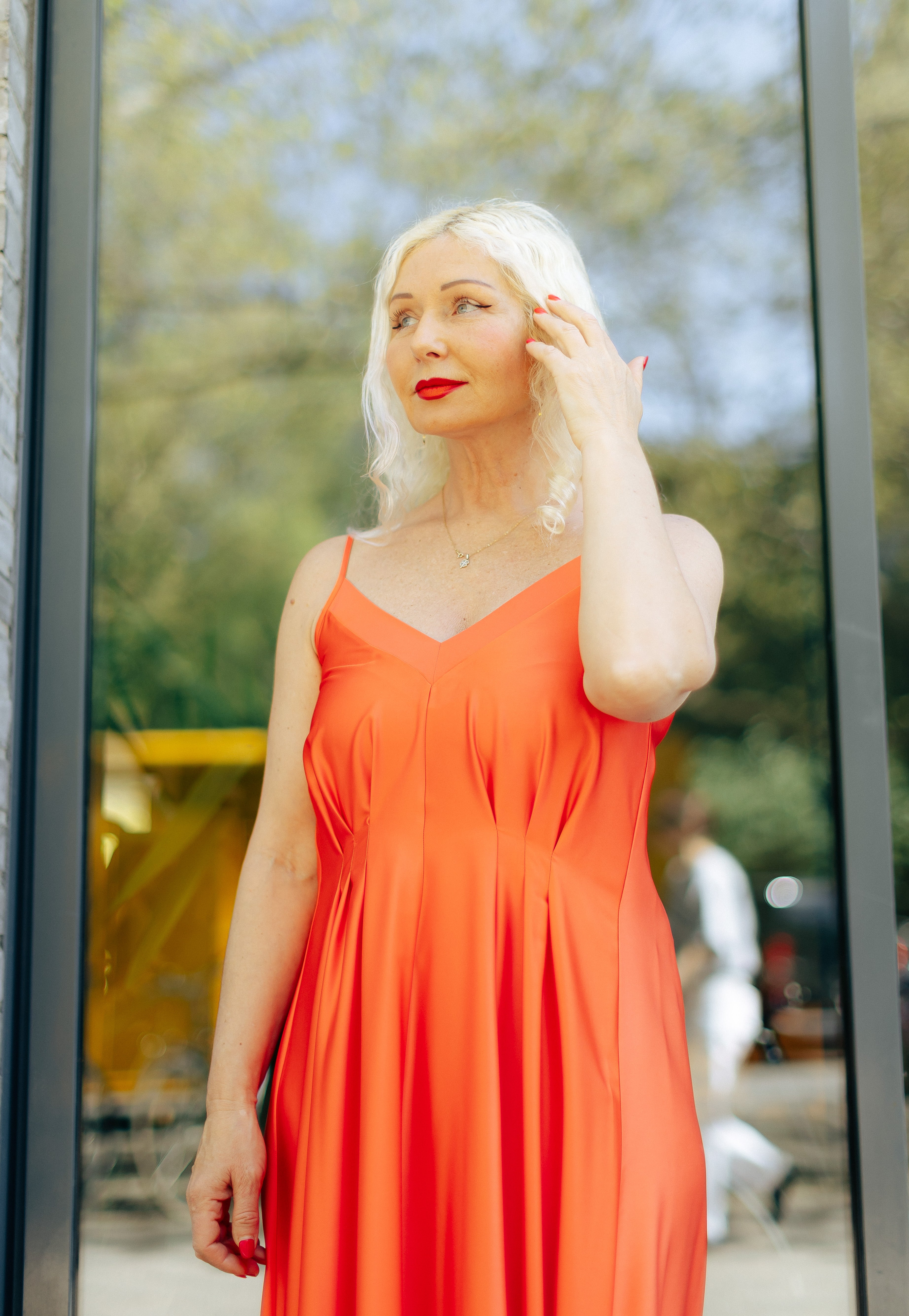 MAZI Terracotta Maxi Slip Dress