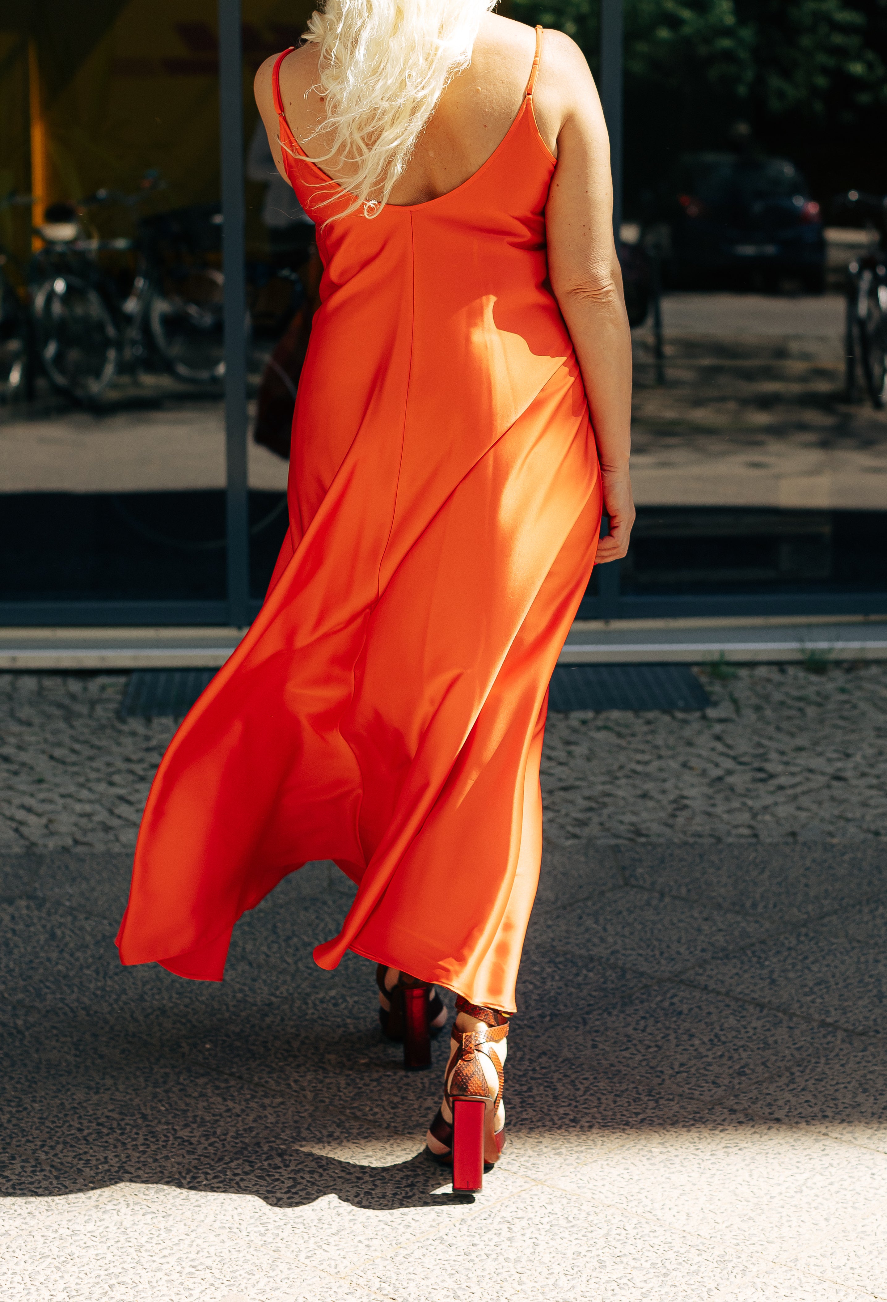 MAZI Terracotta Maxi Slip Dress
