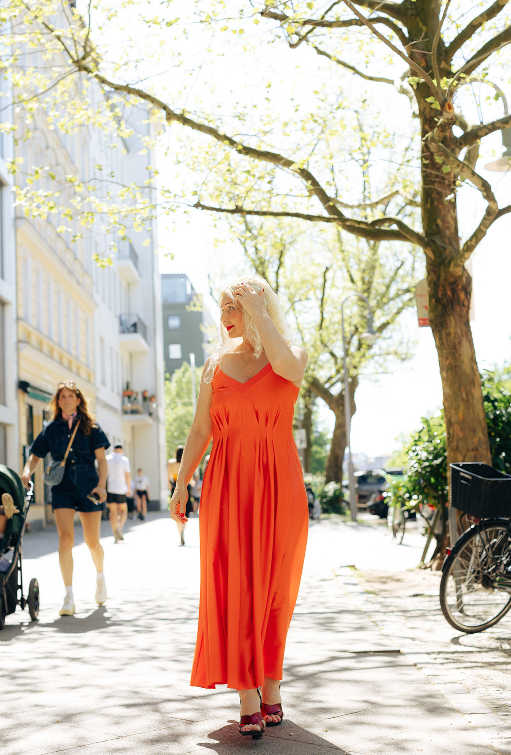 MAZI Terracotta Maxi Slip Dress