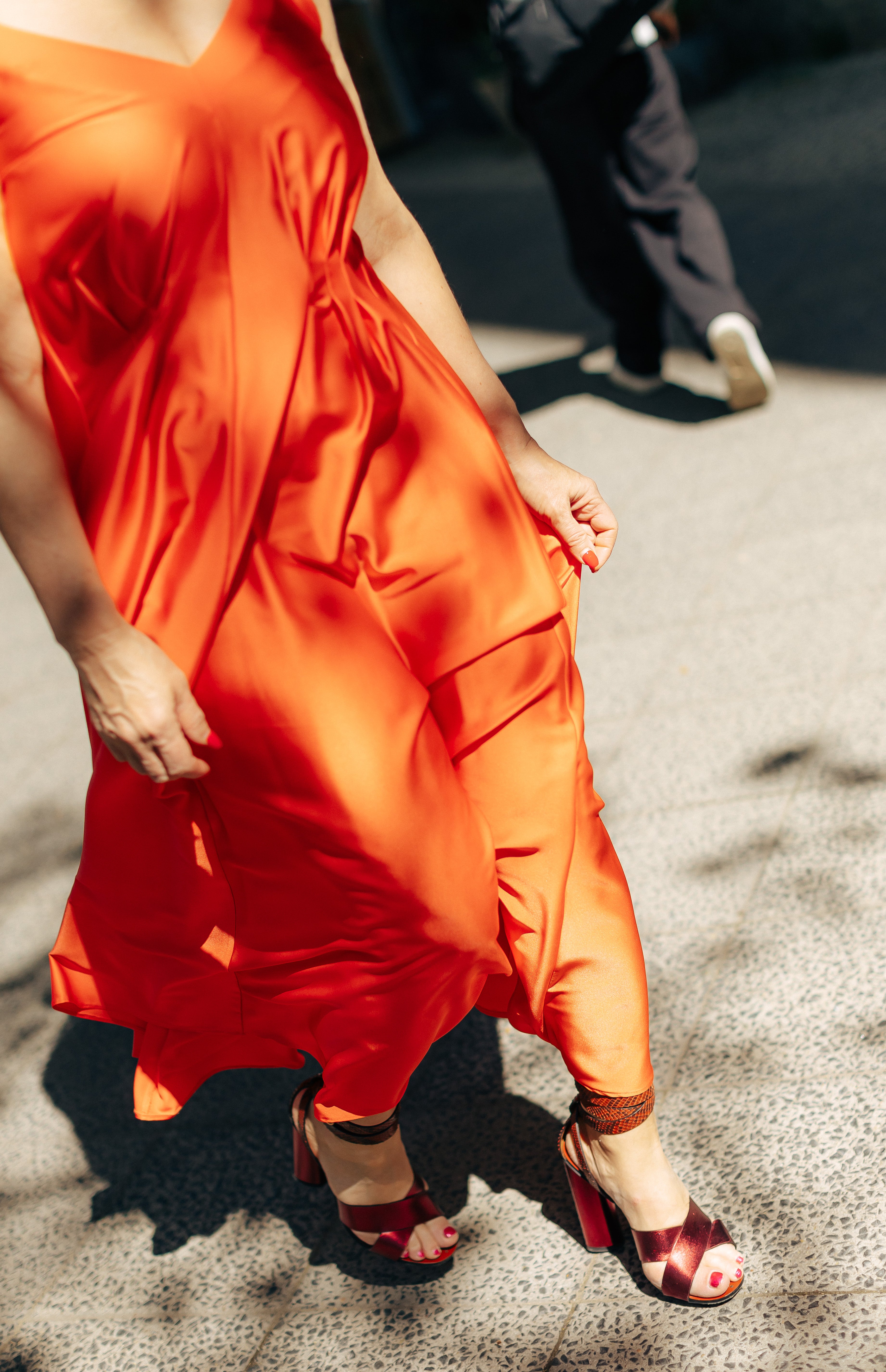 MAZI Terracotta Maxi Slip Dress