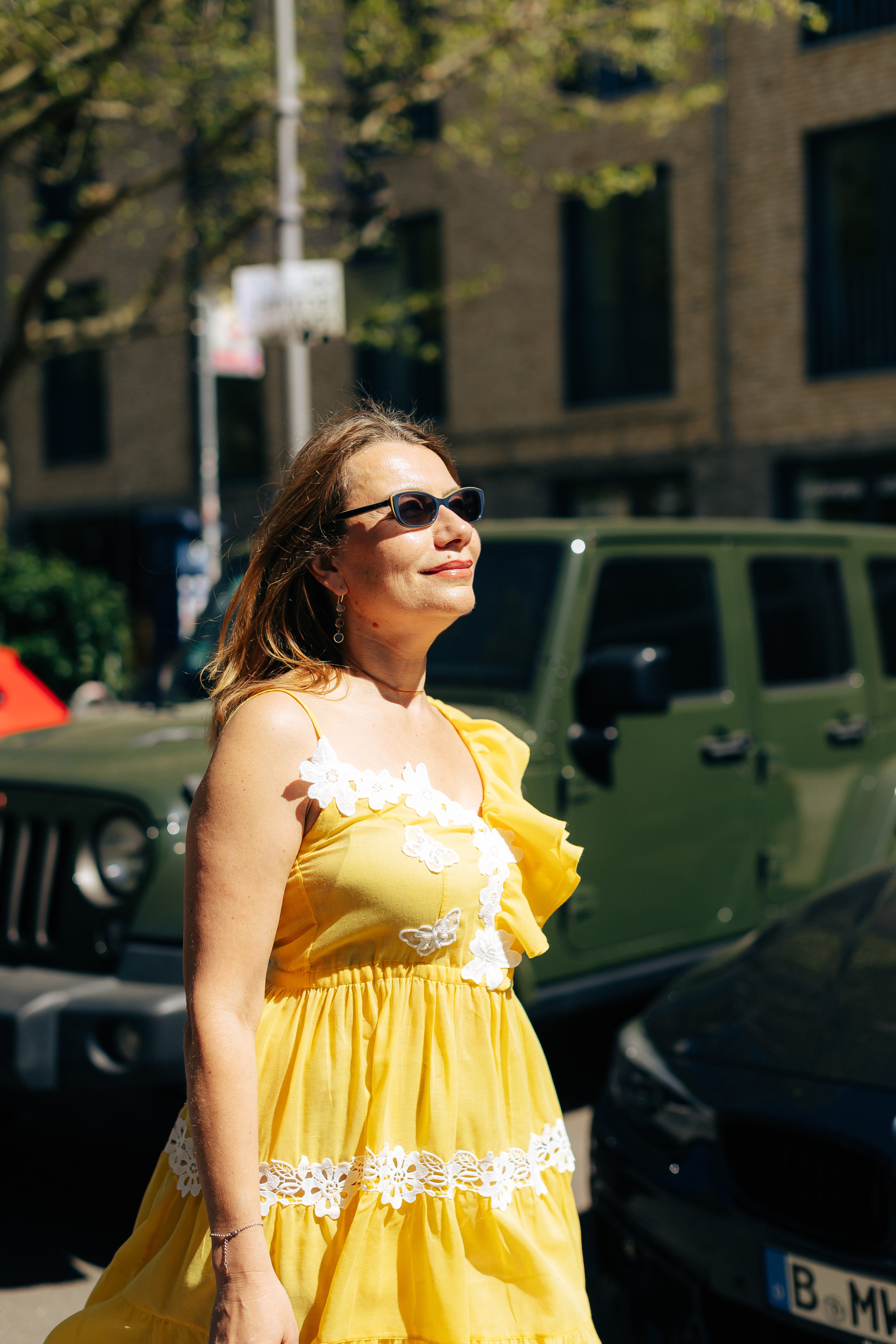MAZI Sunburst Ruffle Dress