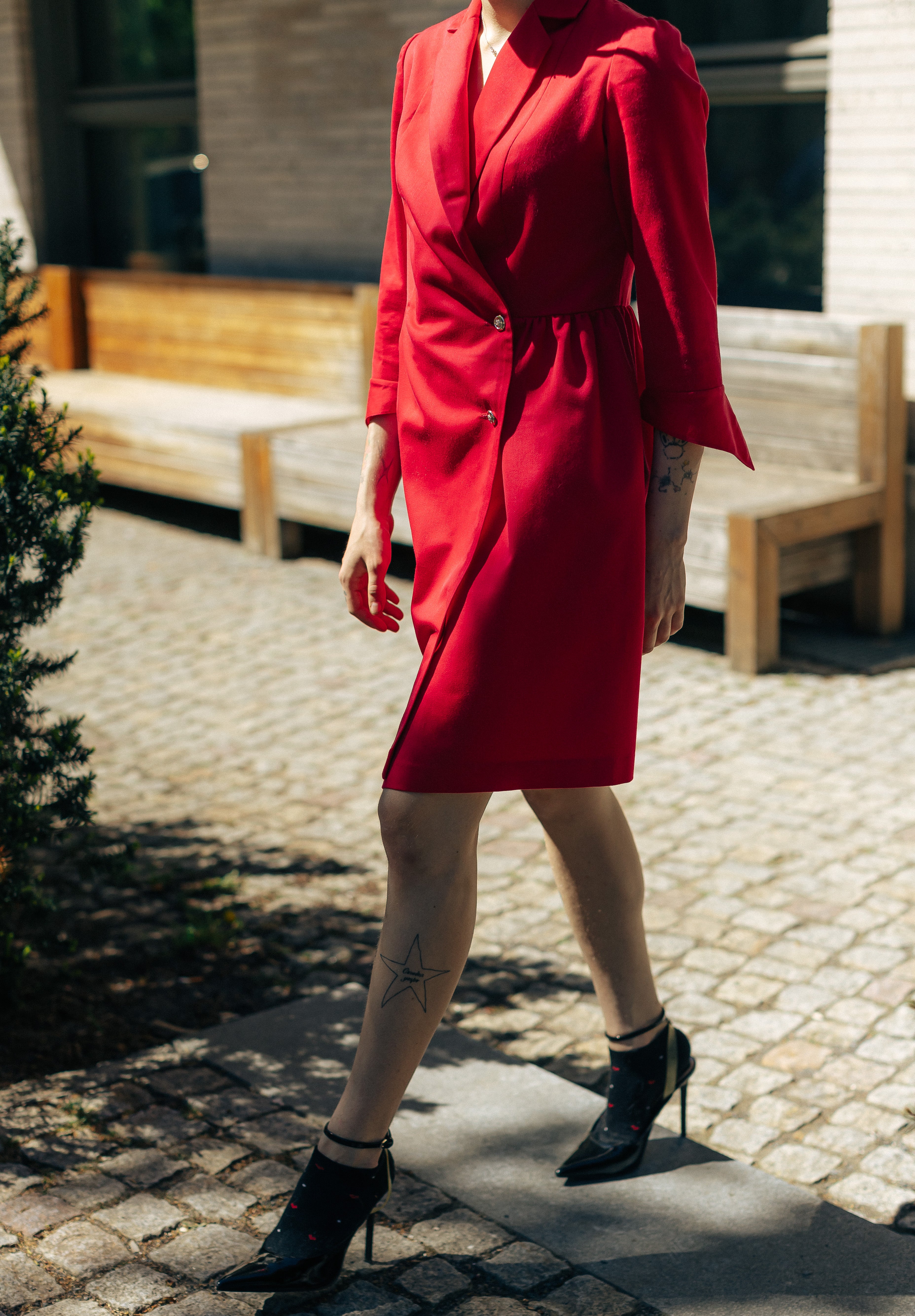 MAZI Red Blazer Dress