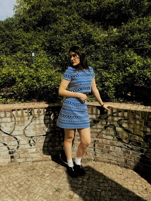 Blue Pattern Top