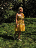Yellow Ruffle Cotton Summer Dress